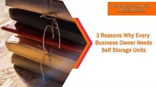 3 Reasons Why Every Business Owner Needs Self Storage Units
