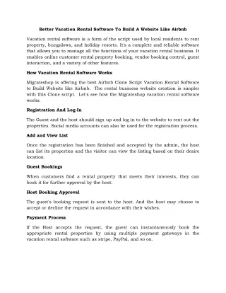 better vacation rental software to build