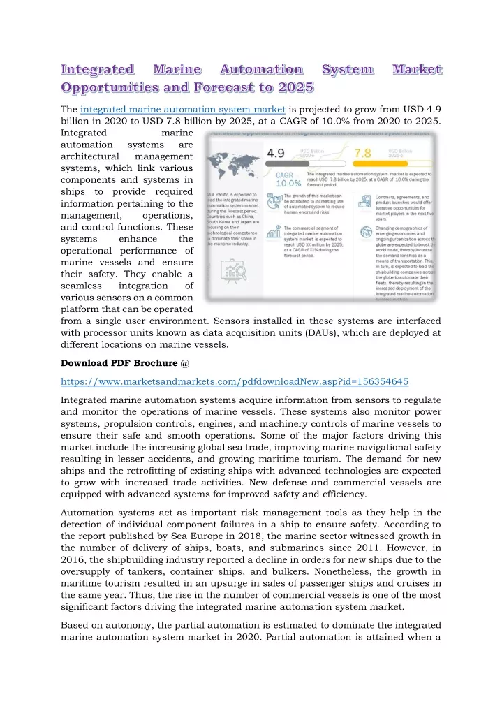 the integrated marine automation system market