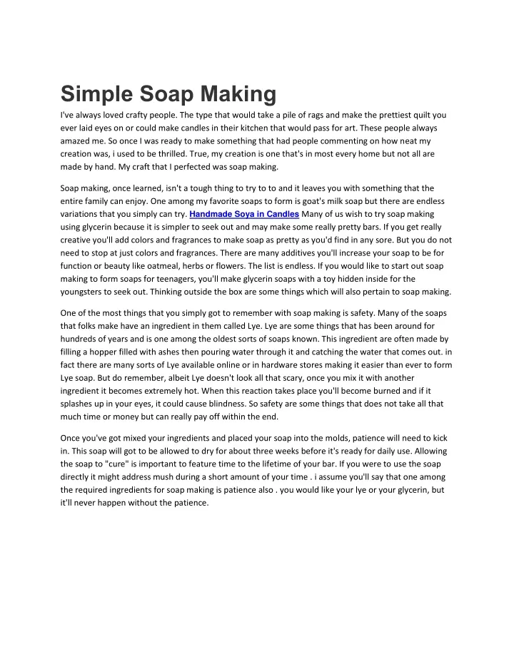 simple soap making i ve always loved crafty