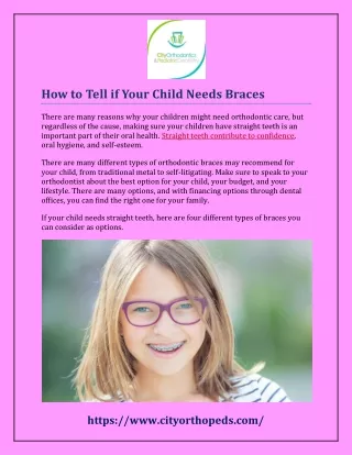 How to Tell if Your Child Needs Braces