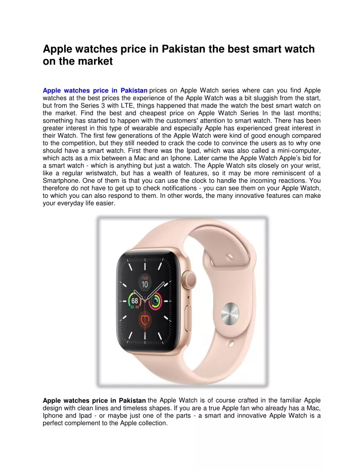 apple watches price in pakistan the best smart