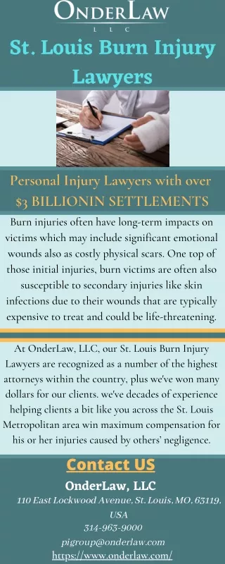 St. Louis Burn Injury Lawyers