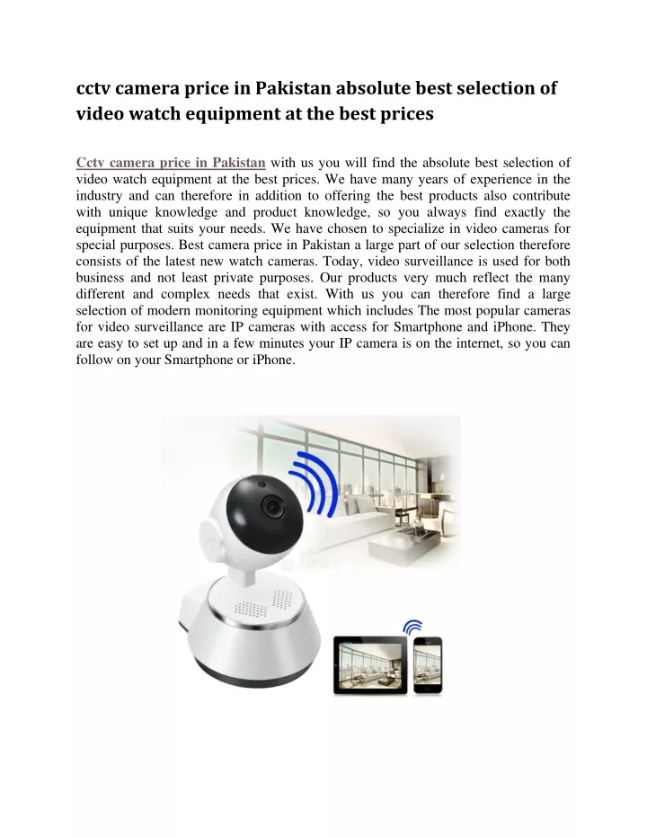 PPT - cctv camera price in Pakistan absolute best selection of video ...