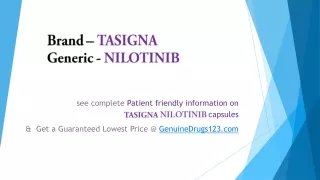 brand tasigna generic nilotinib