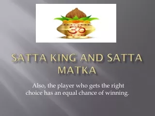 How to the play satta king gaming