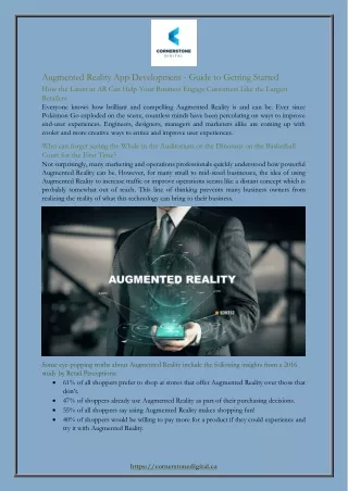 augmented reality app development guide
