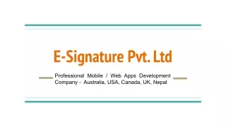 Website Design and Development Services | Digital Marketing | Offshore IT Services - Esignature