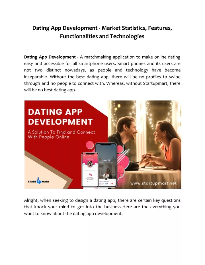 dating app development market statistics features