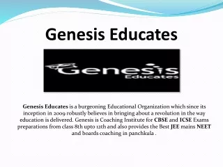 Genesis Educates