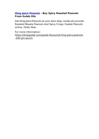 hing jeera peanuts buy spicy roasted peanuts from