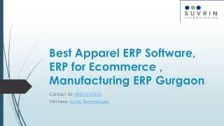 Best Apparel ERP Software, ERP for Ecommerce and Manufacturing ERP Gurgaon