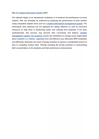 Student Information System