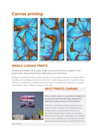 canvas printing