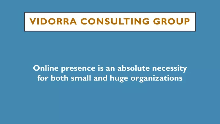 vidorra consulting group