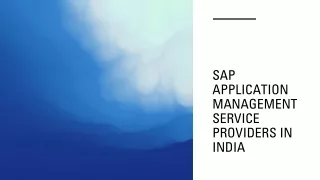 sap application management service providers in india