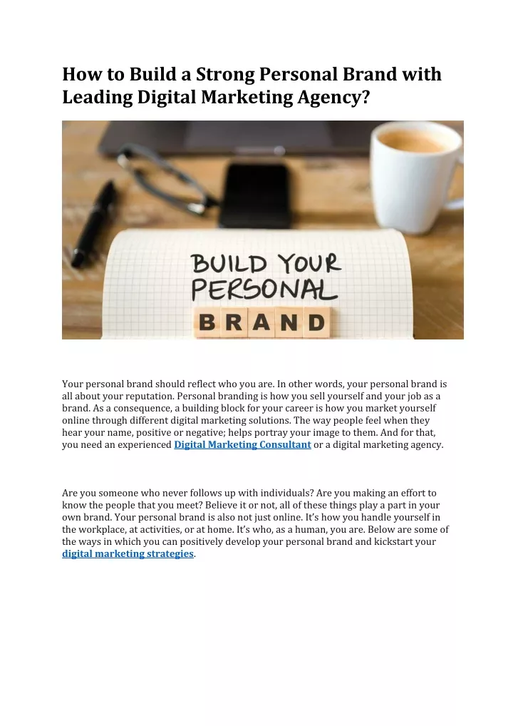 how to build a strong personal brand with leading