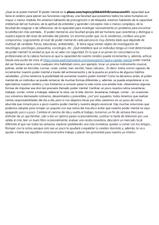 Como podemos lograr incrementar nuestro poder mental