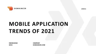 Mobile Application Trends of 2021