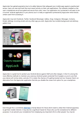 applocker has gained popularity due to its safety