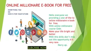 online millionare e book for free