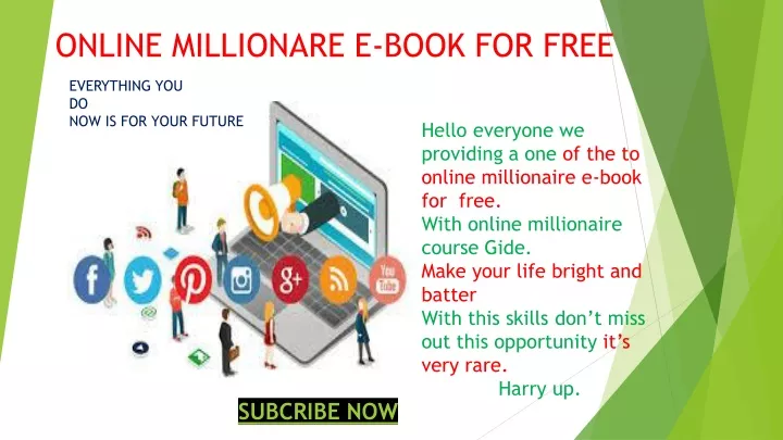 online millionare e book for free