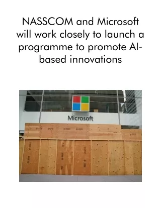 nasscom and microsoft will work closely to launch