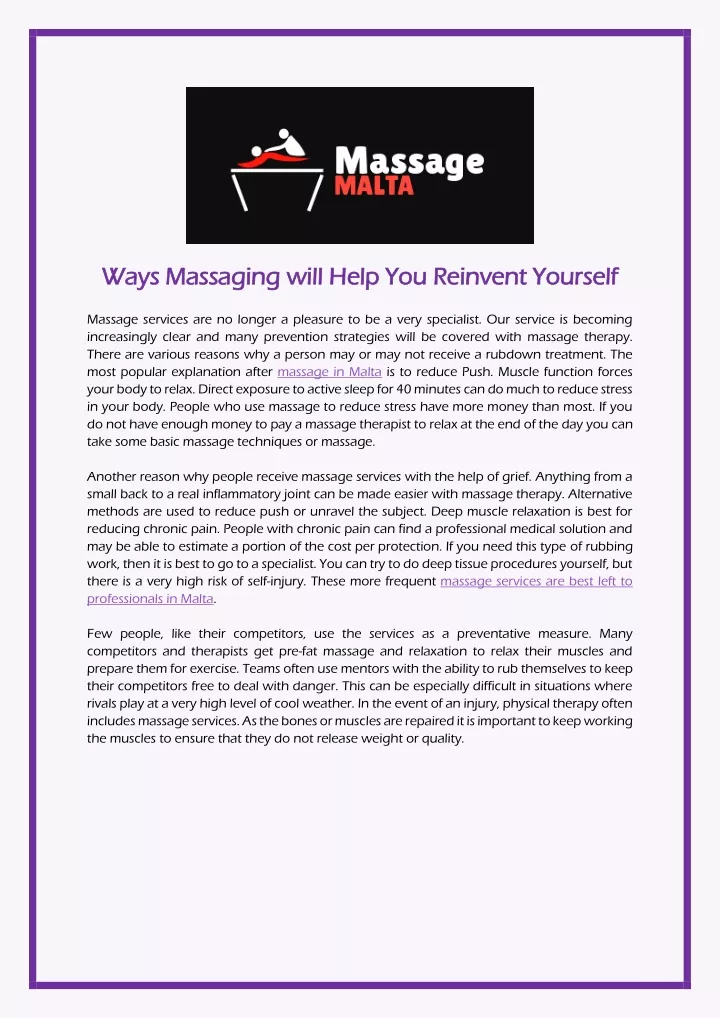 ways massaging ways massaging w will help
