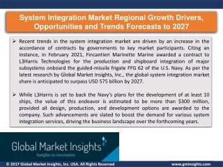 system integration market regional growth drivers