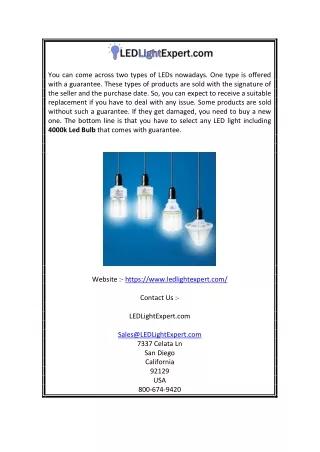 you can come across two types of leds nowadays