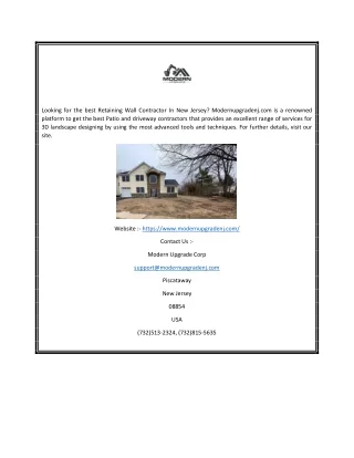 Patio Wall Contractor in New Jersey | Modernupgradenj.com