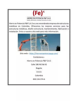 servicio de estructuras metalicas Colombia | Hierroenpotenciapyp.com