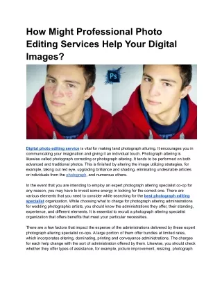how might professional photo editing services