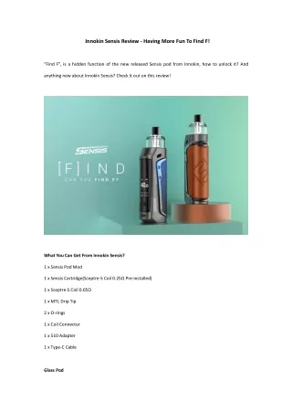 innokin sensis review having more fun to find f