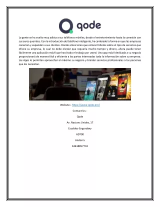 Desarrollar Aplicaciones Móviles Barcelona | Desarrollo de aplicaciones móviles | Qode