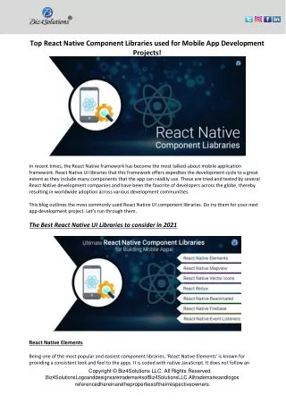 top react native component libraries used