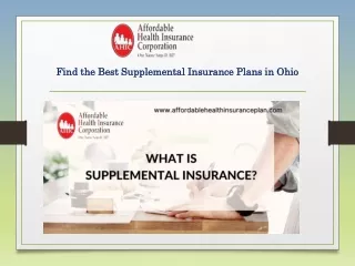 Find the Best Supplemental Insurance Plans in Ohio