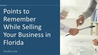 Florida Business Lawyer| Remember This While Selling Your Business