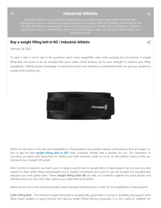 Buy a weight lifting belt in NZ | Industrial Athletic