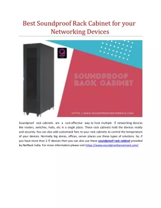 best soundproof rack cabinet for your networking