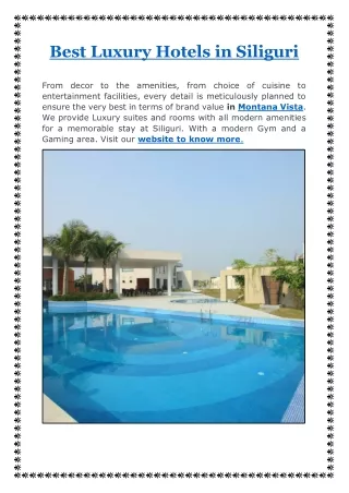 best luxury hotels in siliguri