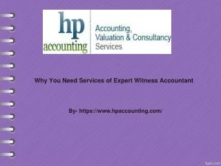 why you need services of expert witness accountant