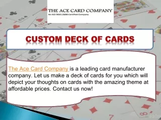 Custom Deck of Cards