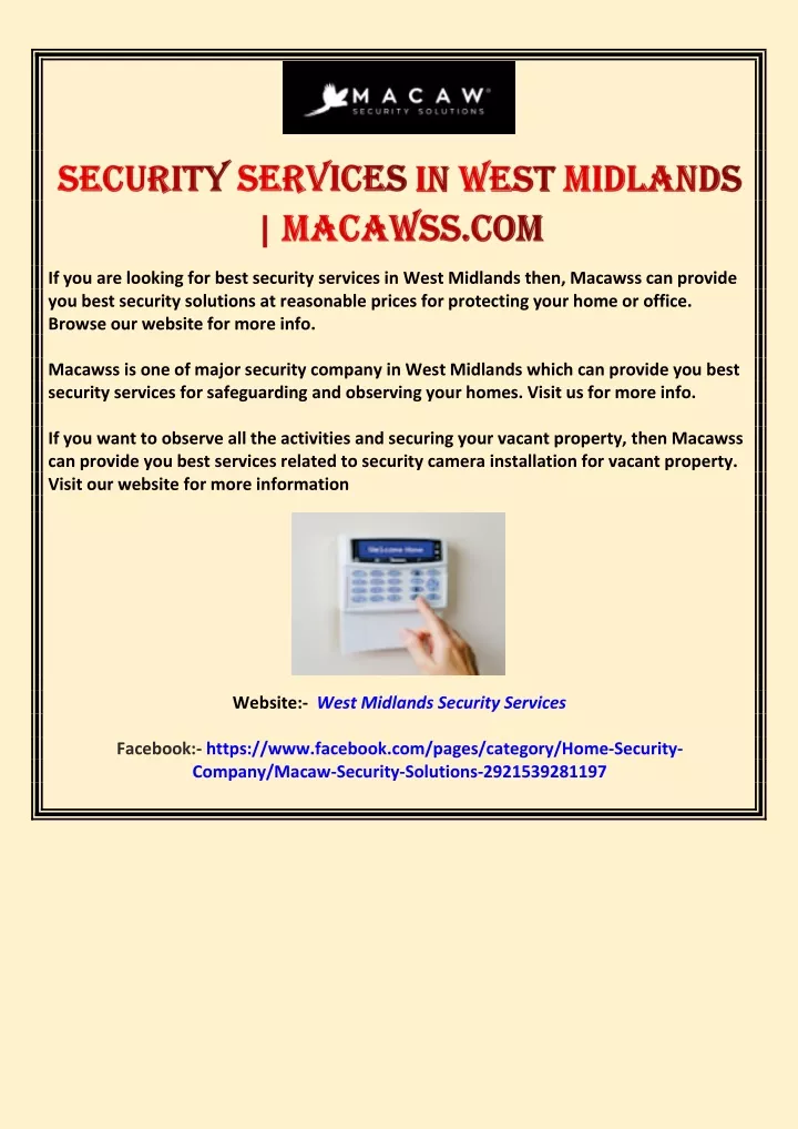 if you are looking for best security services