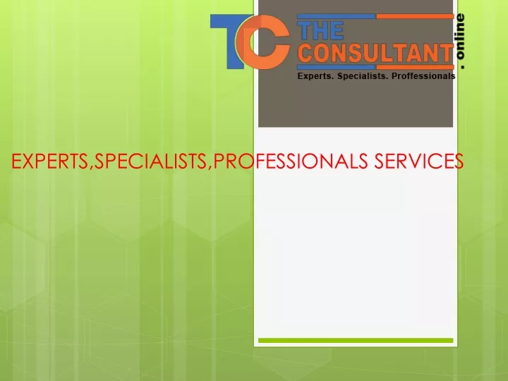 experts specialists professionals services