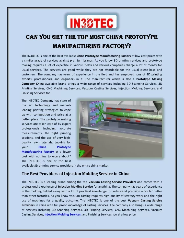 can you get the top most china prototype