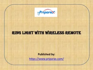 Ring light with wireless remote