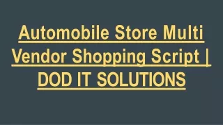automobile store multi