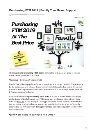 purchasing ftm 2019 family tree maker support