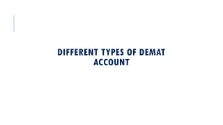 Types of Demat Account